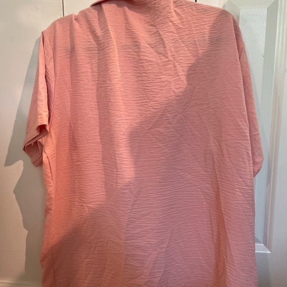 Men's XXL Light Pink Button Up with Crinkle Texture From Amazon - Picture 4 of 5